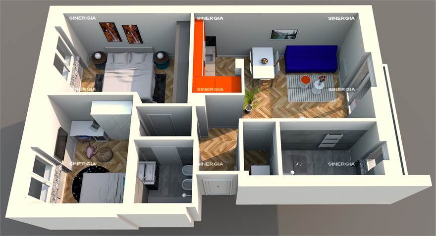 Planimetria 3D arredata 2