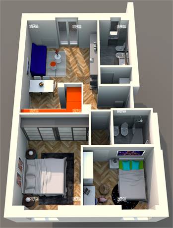 Planimetria 3D arredata 5