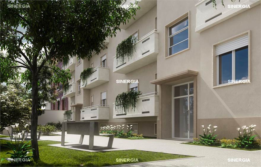 Prospetto vista interna cortile 