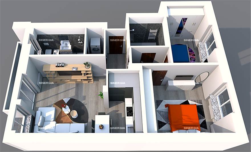 Planimetria 3D arredata 2