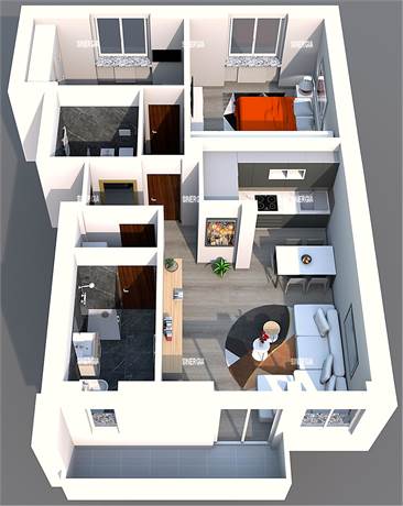 Planimetria 3D arredata 4