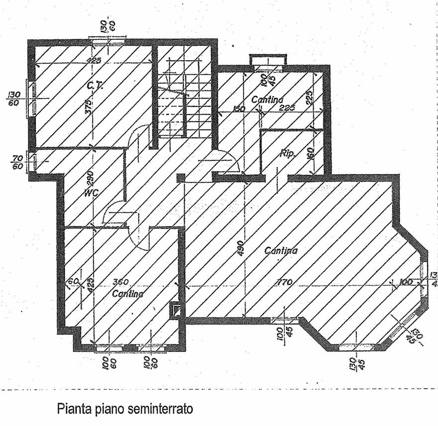 piantina piano seminterrato